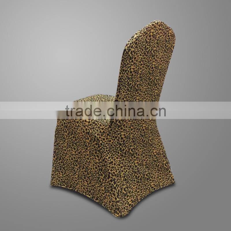 Fashionable Animal Print Leopard Print Spandex Strecth Eextend Chair Cover for Wedding Decoration Party Decoration