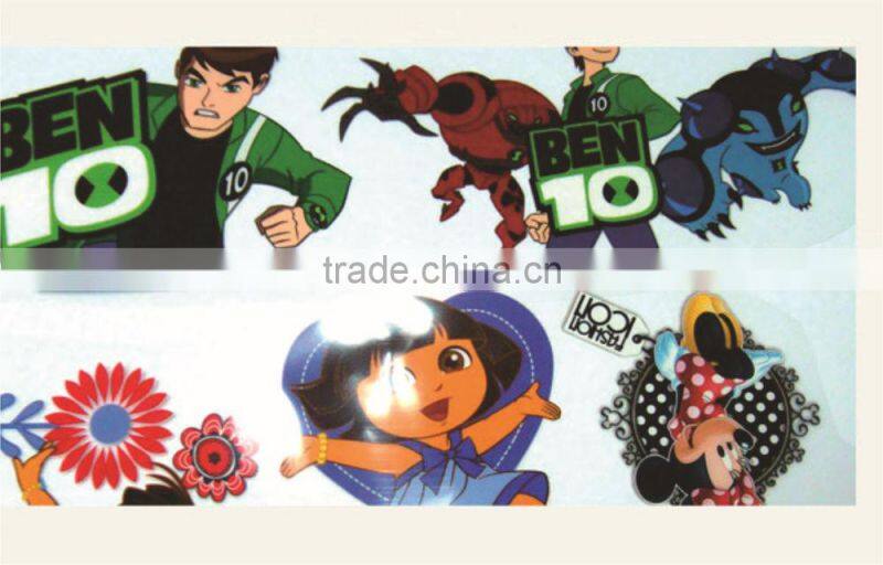 New customized cartoon heat transfer paper for chlidren's clothing