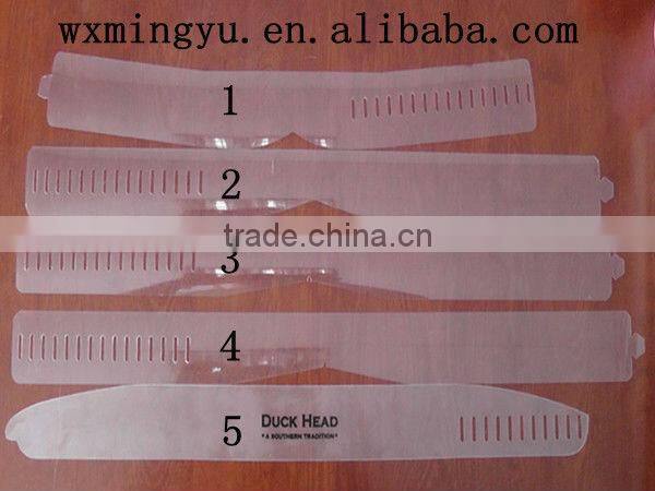 pvc/pet/ps clear shirt collar bands with collar butterfly in apparel garment accessory