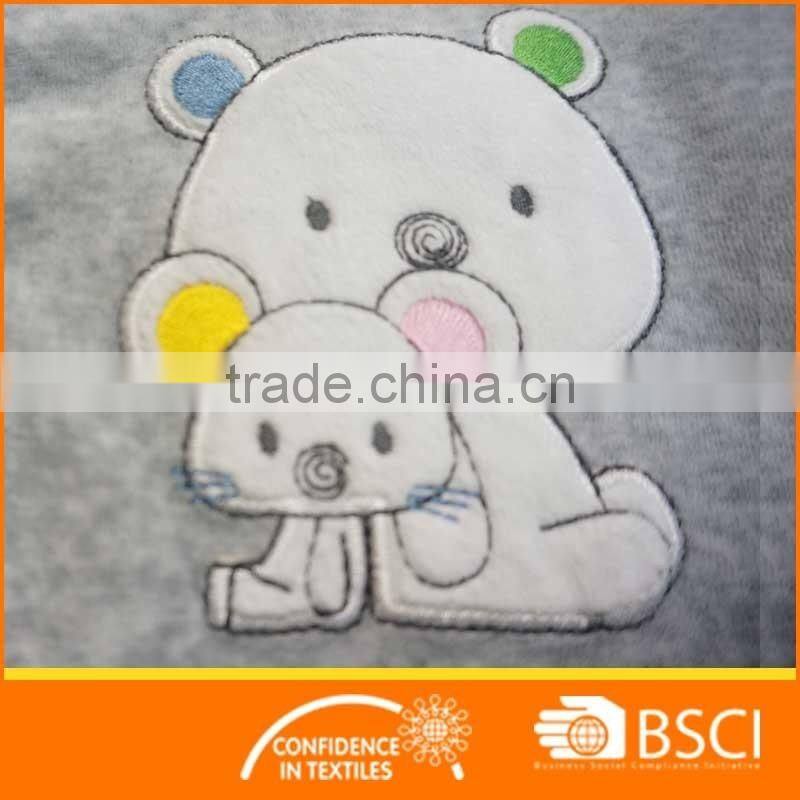 New Fashion Animal Print Plain Grey Long Sleeved Cotton Baby Clothes Romper