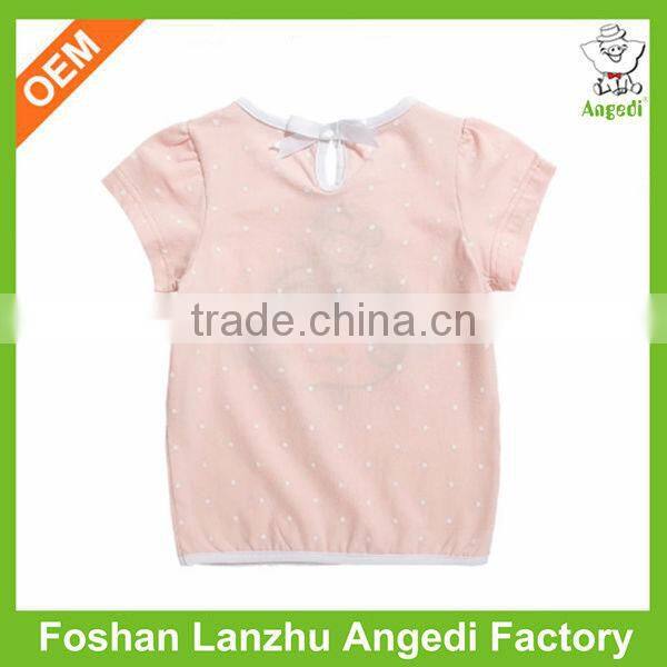OEM/ODM customized made soft baby's s/s knitted t shirt with water base print