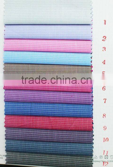 classical check design cotton polyester shirting fabric in zhejiang