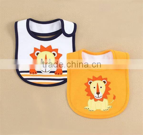 2015 Summer Design Embroidery Newborn Baby Waterproof Bibs Cotton Directly from Kids Clothes Supplier