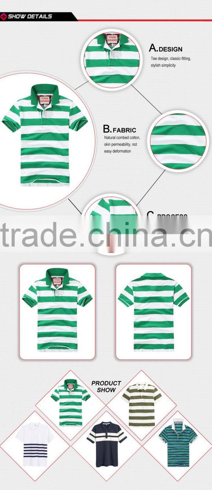 Comfortable men different color collar polo shirt