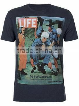Customize print men's cotton short sleeve tshirt