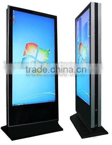 65inch LCD floor stand dual screen computer information board