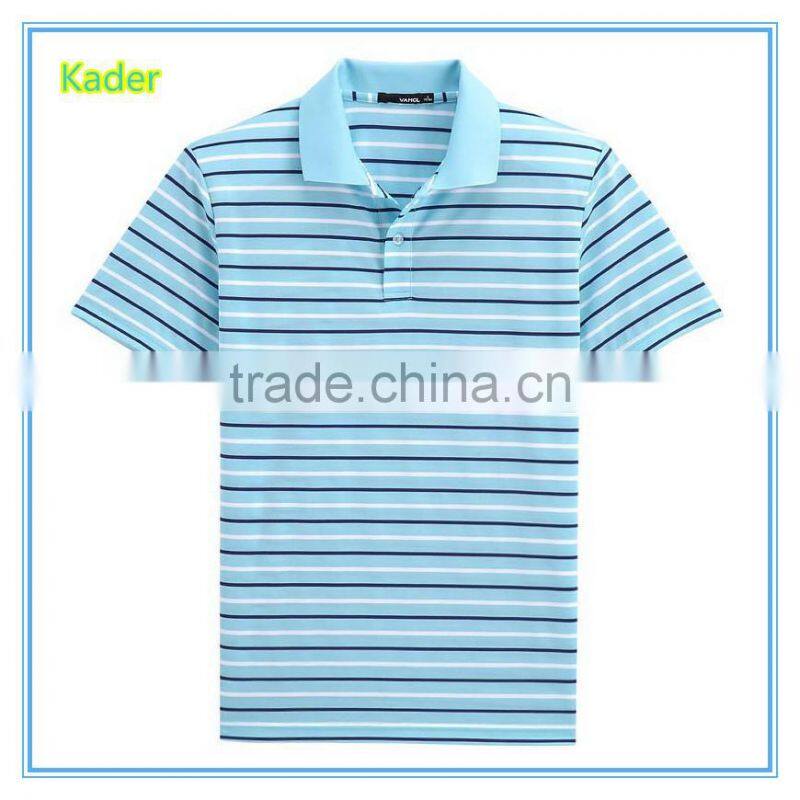 High fashion More color stripe men's polo shirt from China
