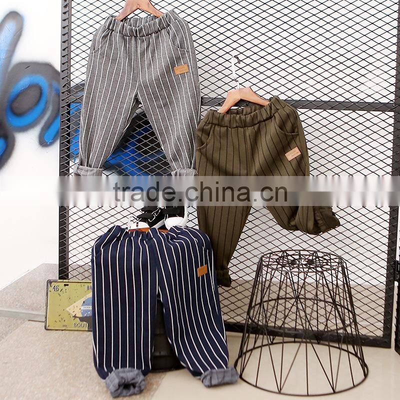 2-9 years 2017 New Wholesale Autumn Cotton Good Quality Stripe Kids Clothing Pants