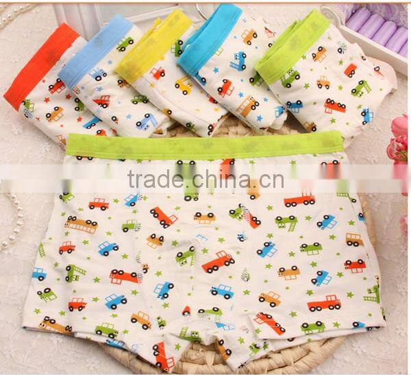 high quality cute cartoon car printed cotton baby underwear,boxer shorts boy underwear
