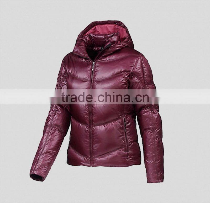 New design lightweight down quilted jacket with hood