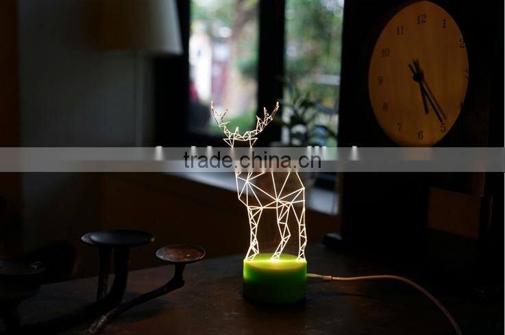 Fashion Glittering Christmas Deer LED Table Lamp