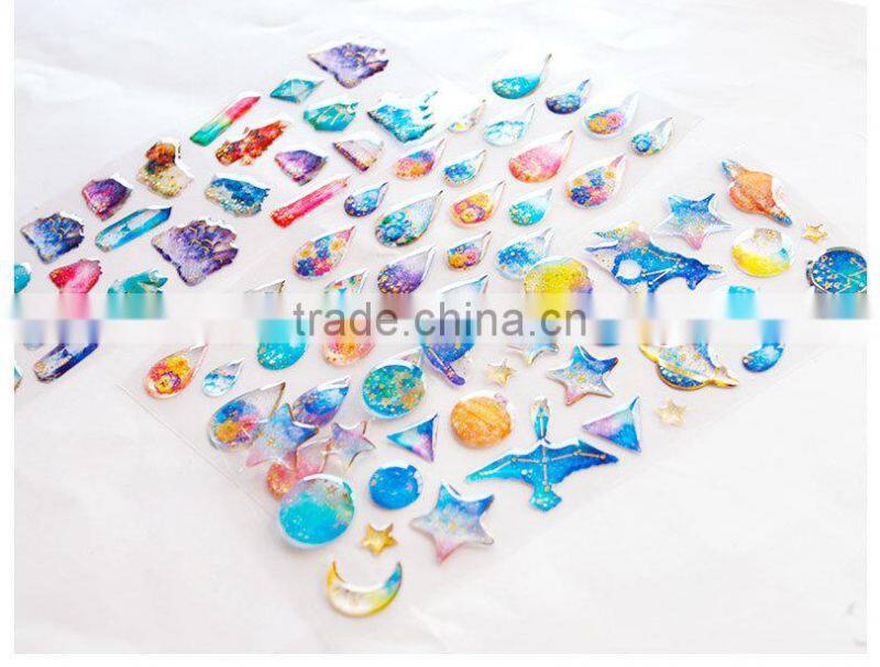 custom epoxy resin sticker waterproof PVC sticker decorative children sticker