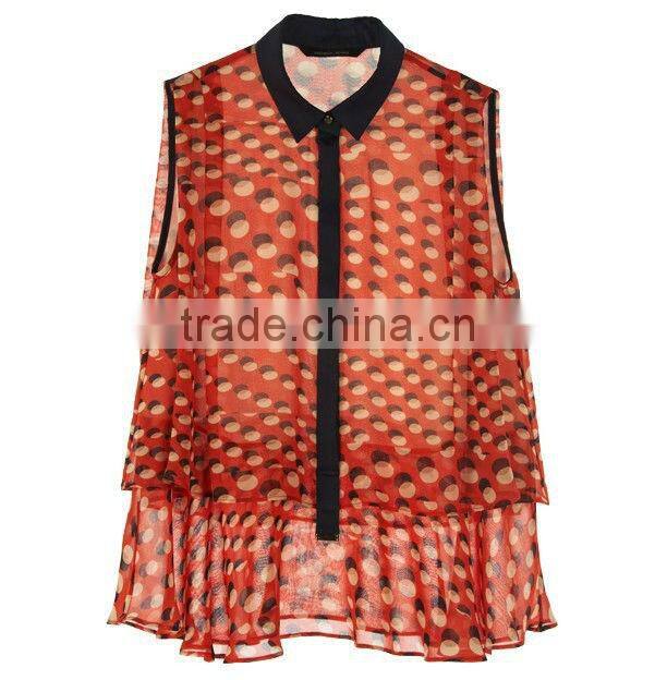 2013 New Fashion sleeveless shirt for Woman