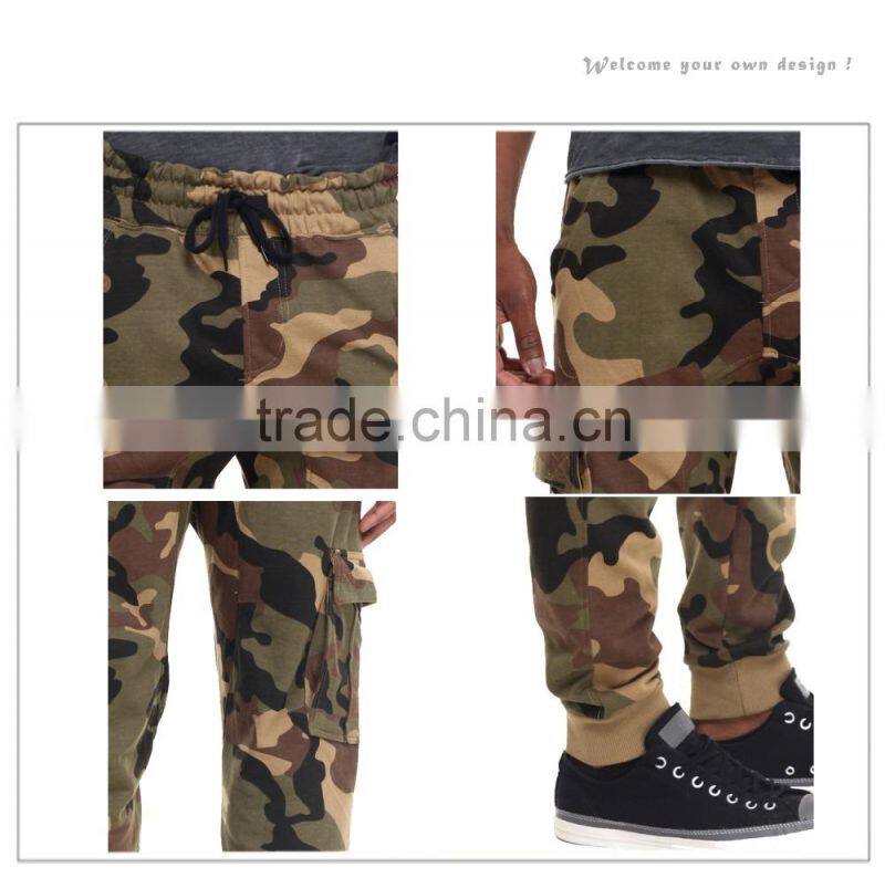men's fashion baggy long camo pants wholesale boys camo long pants