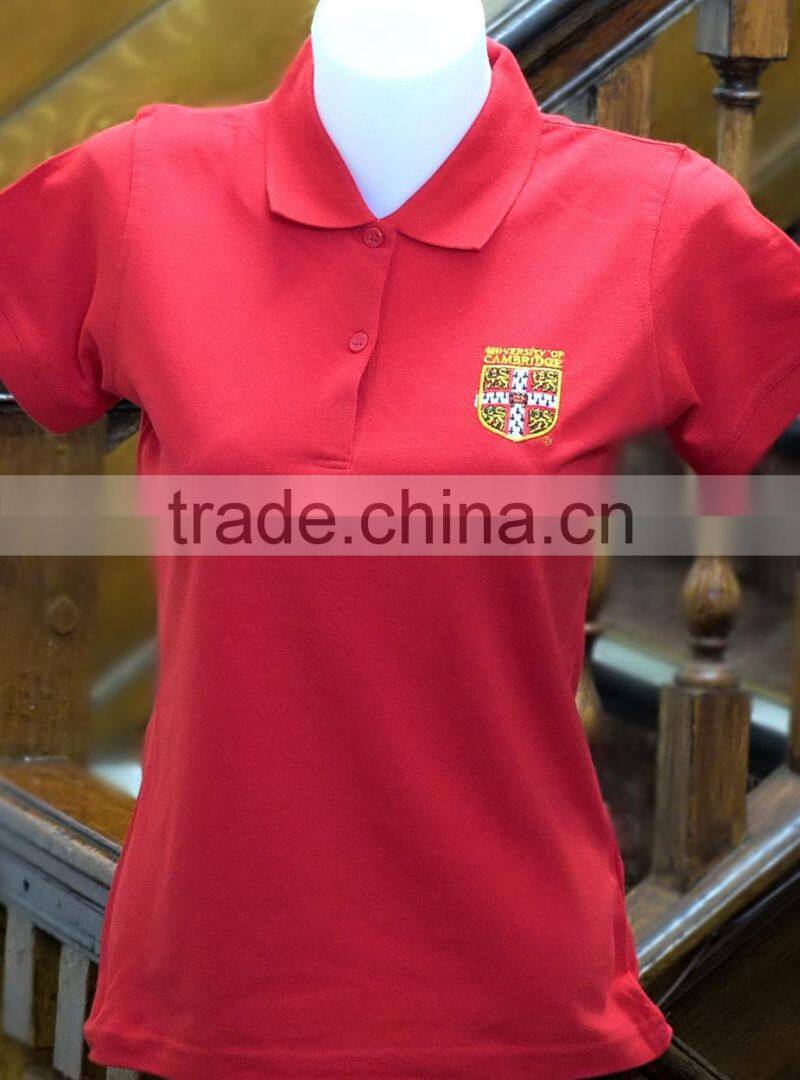 Comfortable polyester cotton short sleeve polo shirt for man and woman