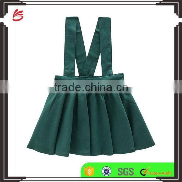 2017 fashion wholesale new design baby girl suspender skirt schoolgirl kids costume dress baby clothing