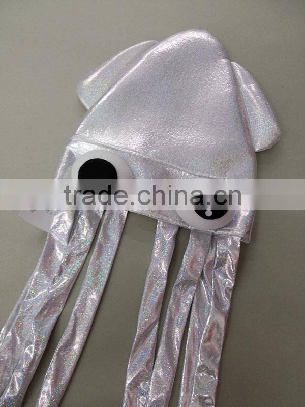 EN71 wholesale silver knitted fabrics cute octopus carnival knitting animal hat for sales
