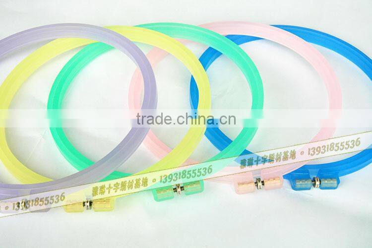 purple China tambour colorful embroidery frames plastic hoops frosted embroidery hoop craft hoops cross stitch 15cm 21cm