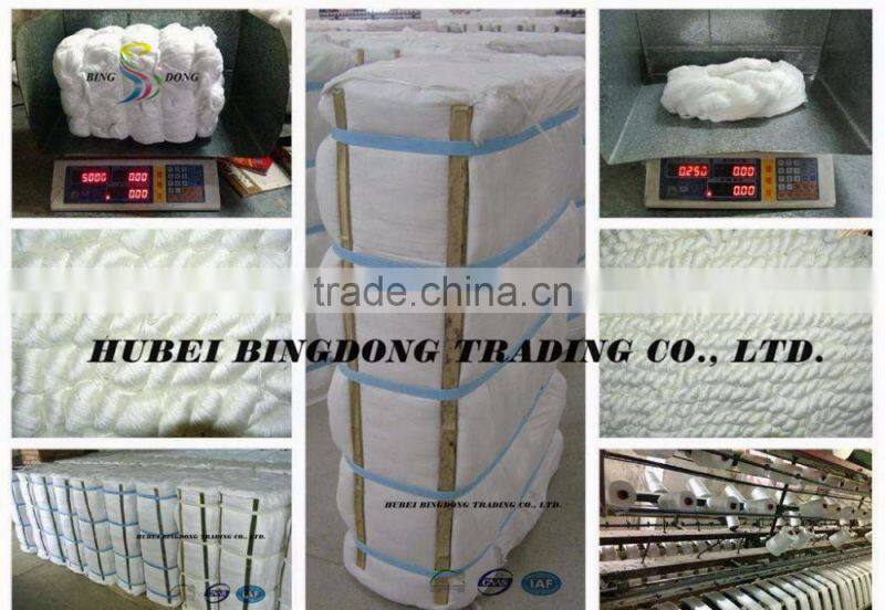 20/2 20/1 dyed pattern | white 100% polyester spun hank yarn for sewing clothing