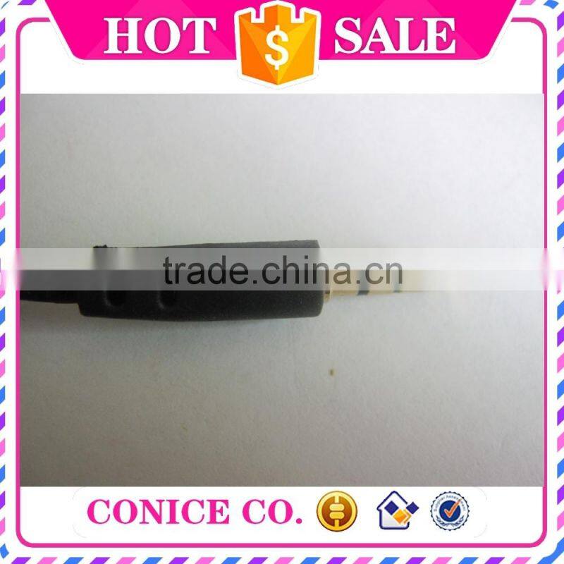 2015 trendy classical black metal plug stereo earphone with mic for wholesale