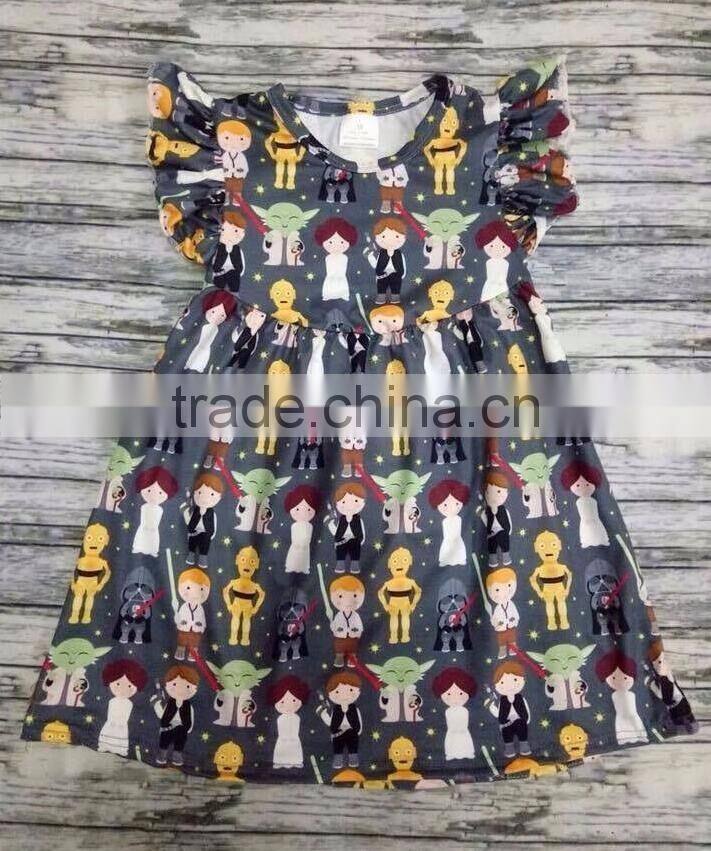 Boya high quality remake dress girls striped frocks designs polka dot sleeveless unique baby dress