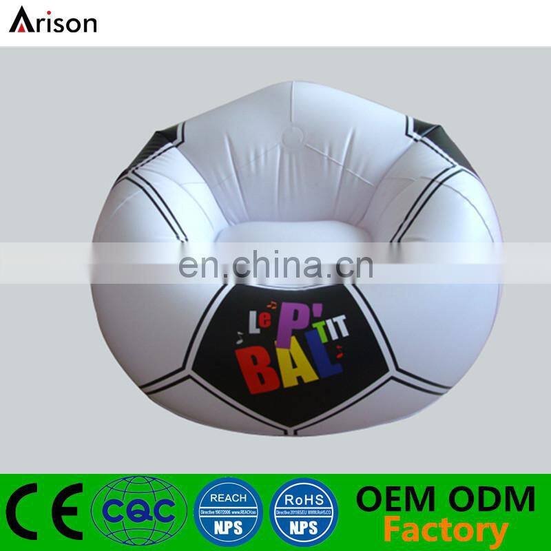 Beautiful inflatable seat pvc chair inflatable football basketball sofa chair