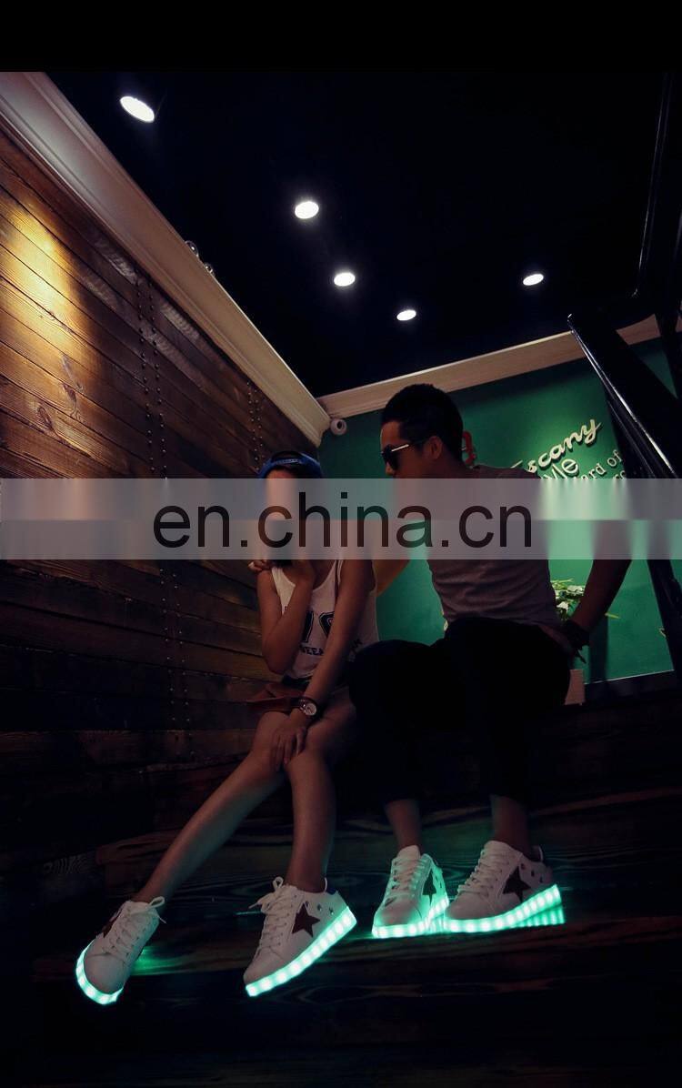 Unisex Flat Sports Luminous Dancing Night Running Couple Sneakers LED light shoes