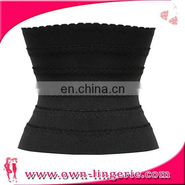 Soft black Lace Adjustable buckle 3 eye Waist Training Corset
