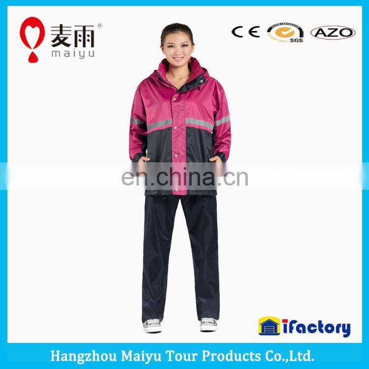 Maiyu 190T polyester 0.2mm waterproof pants rain pants for adults