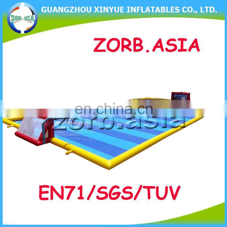 0.55mm PVC Tarpaulin Giant Cheap Inflatable Soap Soccer Field, Inflatable Water Soccer Field for sale
