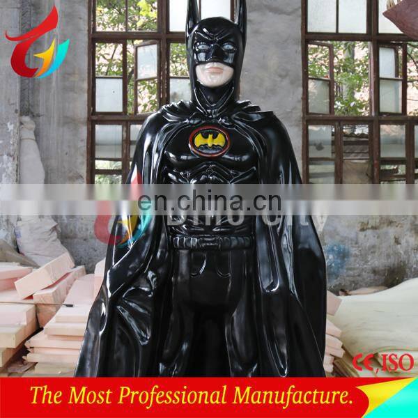 Park Decoration Life Size Movie Batman Fiberglass Superhero Sculpture