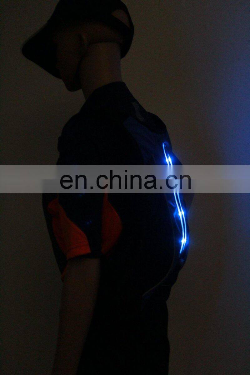 New Arrival LED Flashing Canvas Backpack flashing backpack flashing strips for school bags