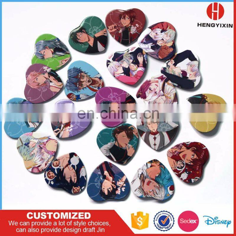 Handmade Quality Manufactory Heart, Star Button Badge/Tin Button Badge/Cosmetic Pocket Mirror For Promotion/Party