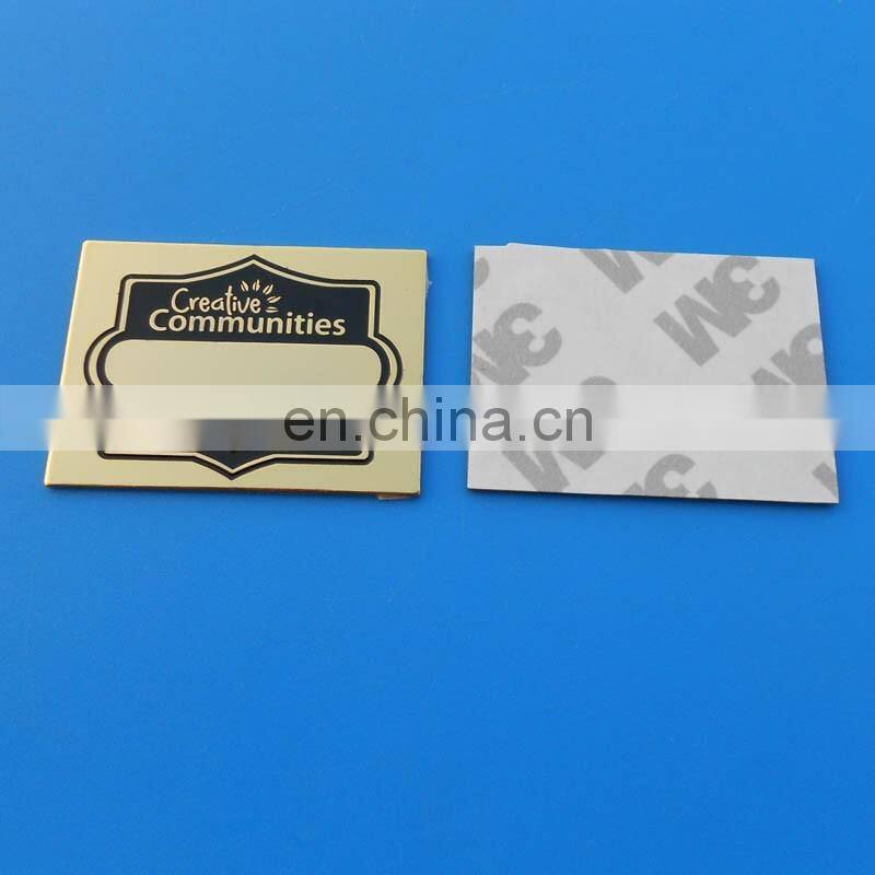 die casting zinc alloy metal plate for wallet decoration, anti silver letter bag plate in u buckle