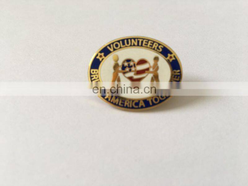 custom cheap manufacture professional volunteers lapel pin