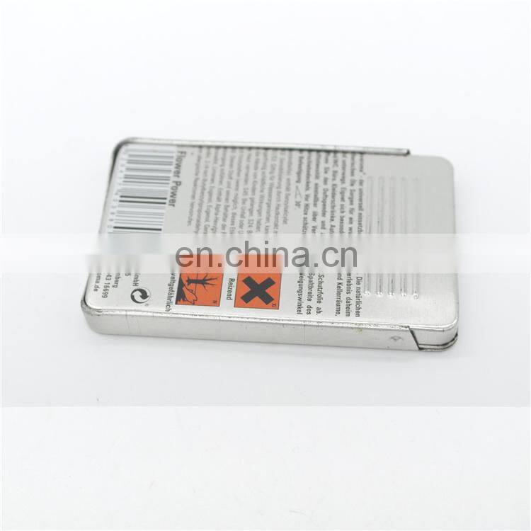 slide lid curved chewing gum candy rectangle metal packaging tin boxes