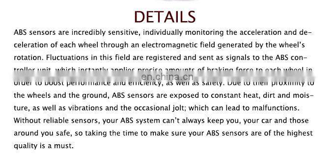 57470SDAA03 Rear Right Side ABS Wheel Speed Sensor For Honda Accord 03-07