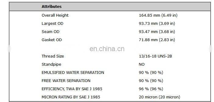 Wholesale Factory Price 6BT 6C Diesel Engine Fuel Filter FS1280 Generator Spin-on Fuel Water Separator 3903410