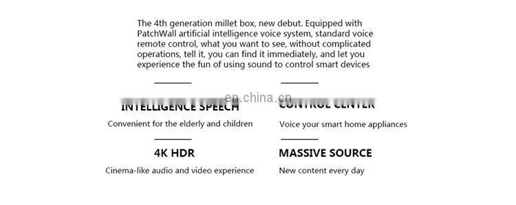 Chinese Original Xiaomi Mi 4 TV Box Voice Control Amlogic S905L 2GB 8GB 2.4G Wi-Fi/BT4.1 EDR/Supports 4K HDR/H.265 Set Top Box