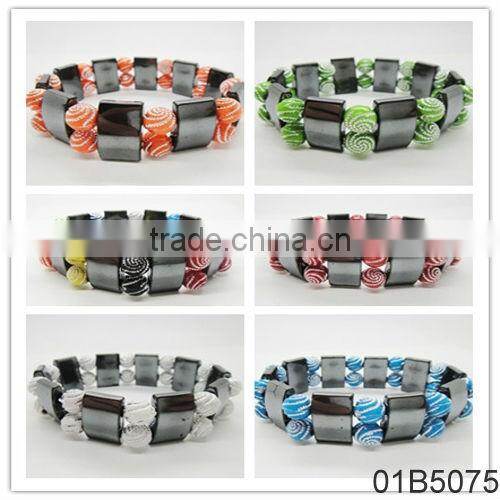 01B5003-2/new products for 2013/hematite spacer bracelet jewelry/hematite bangle/magnetic hematite health bracelets