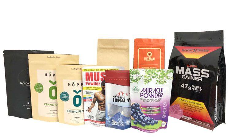 Custom printed foil lined front window mylar bags for supplements vitamins capsules