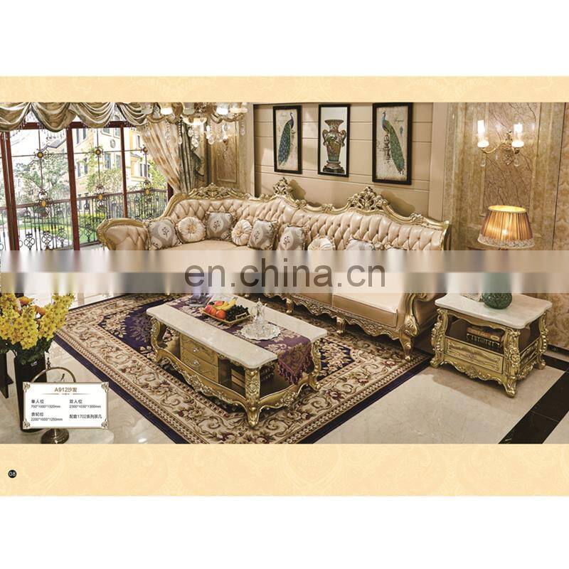 New Italy design luxury sofa sets latest custom living room solid wood furniture Genuine leather sofa bed