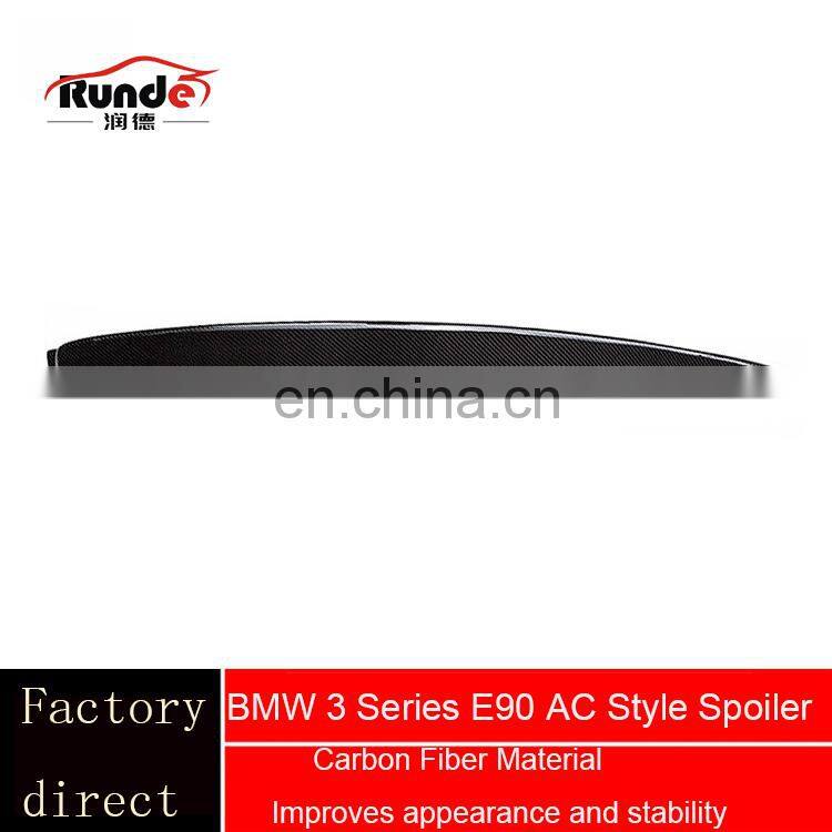 Runde Hot Sale Brilliant Quality AC Style Auto Carbon Fiber rear Spoiler for 2005-2012 BMW 3Series E90 Spoiler