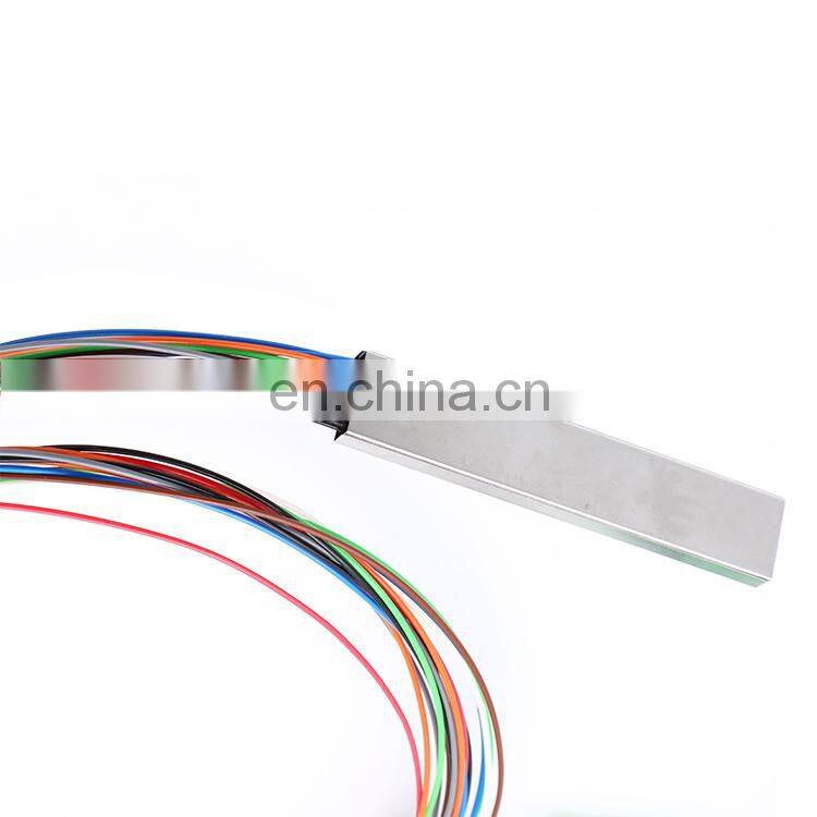 FTTH Mini Steel Tube Module 1X16 Fiber Optic PLC Splitter with Sc APC Connectors
