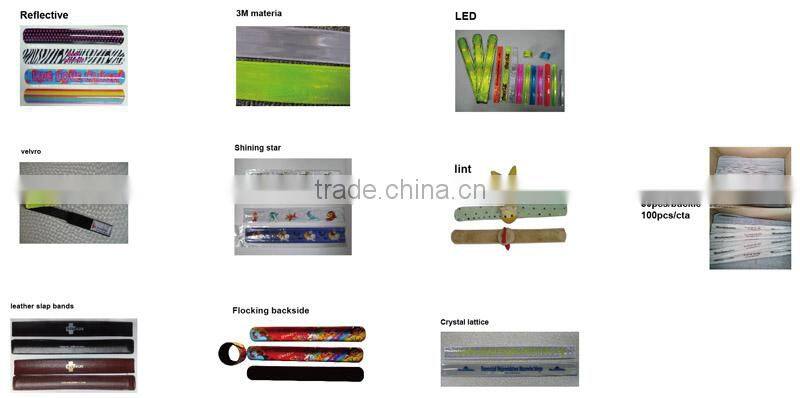 Eco-friendly and pvc vinyle wrist slap bracelets