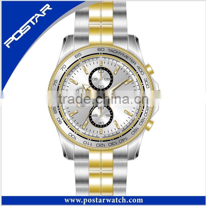 2016 Classic Stylish Unisex Charm Chronograph Stainless Steel Watch