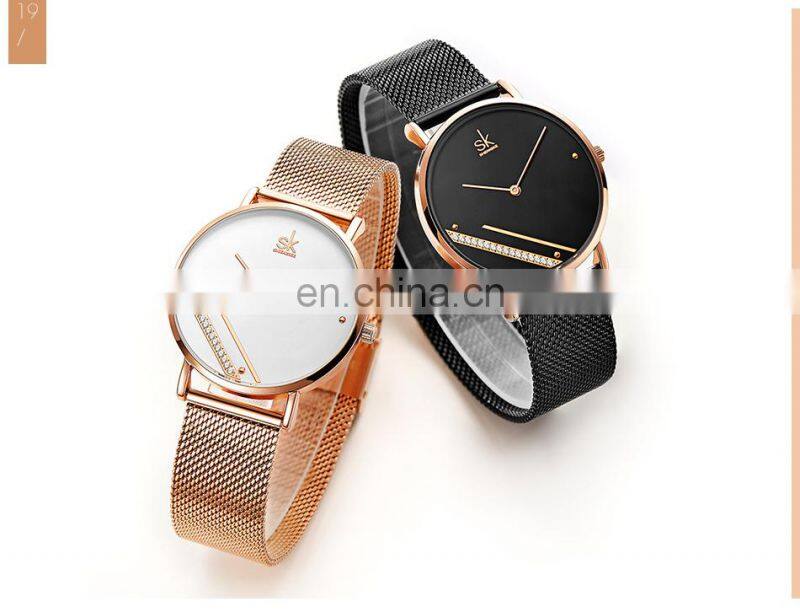 SHENGKEG New Trending Hot Sale Chic Lady Watches K0106L Grand Maiden Wristwatch Glitter Girls Handwatch