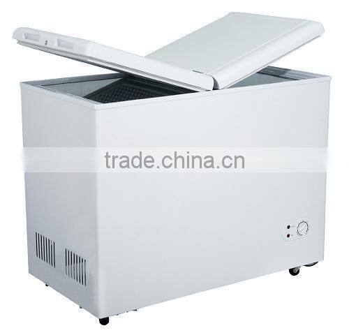 318L battery powered freezer solar powered deep freezer dc chest freezer