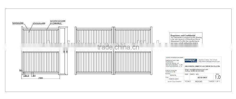 powder coated aluminum fence and aluminum gate