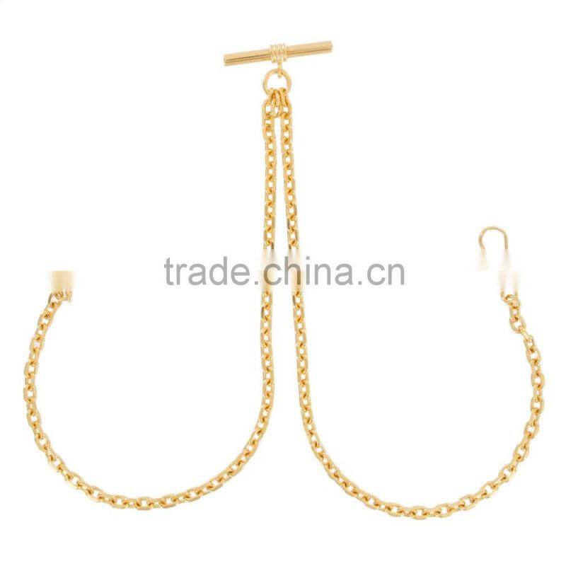 Gold Tone Double Classic Cable digital watch chain